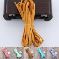 ราคา 5เมตร/ม้วน3มิลลิเมตรสองด้านหนังนิ่มถักสายเกาหลีกํามะหยี่หนังแฮนด์เมดประดับด้วยลูกปัดสร้อยข้อมืออุปกรณ์เครื่องประดับ (47252225372)