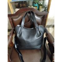 ราคา กระเป๋ามือสองหนังสีดำ แบรนด์ ssamzie (25566660544)