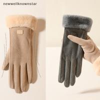 ราคา ถุงมือผ้าขนแกะ Women's Winter Plush Gloves - หนังลูกวัวเทียม สัมผัสจอดิจิตอล สำหรับกิจกรรมกลางแจ้งและการขับรถ (43728568962)