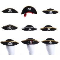 ราคา Fir Tricorne หมวกเวทีแสดงกัปตันหมวกฮาโลวีนบทบาทเล่นหมวก Headpiece (57555896615)