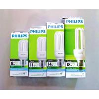 ราคา PHILIPS Genie หลอดจีนี่ หลอดตะเกียบ​ หลอดประหยัดไฟ​ ​ขั้ว​E27​ 8w 11w 14w 18w 170-240V แสงขาว แสงวอร์ม (4457694987)