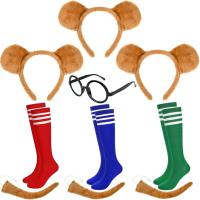 ราคา 10 ชิ้นฮาโลวีน Chipmunks เครื่องแต่งกายชุดรวมหู Chipmunk Headbands, หาง, ถุงเท้าเข่าและแว่นตาสําหรับผู้ใหญ่ปาร์ตี้ฮาโลวีนคอสเพลย์หลากสี (53053156671)