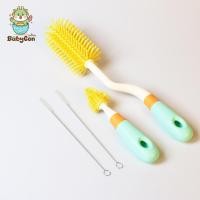 ราคา แปรงล้างขวดนมซิลิโคนหมุนได้ 360 องศา แปรงล้างจุกนม (47350198784)