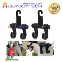 ราคา buybuytech ตะขอแขวนหลังเบาะ ตะขอแขวนของ ตะขอที่แขวนถุงและกระเป๋าในรถ (สีดำ) 2 ชิ้น (1519350118)