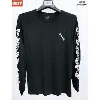 ราคา OBEY แท้ อก37 เสื้อยืดคอกลมแขนยาวดำสปอต (16874901128)