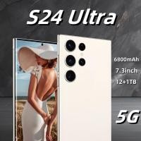 ราคา S24 5G 7.3HD+รองรับ2ซิม 16+512GB 6800mAh 4G/5G โทรศัพท์ Smartphone โทรศัพท์ถูกๆ Android Mobile phone (25036664617)