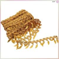 ราคา ทองเส้นขอบชุดสำหรับตกแต่ง ตัดได้ ผลิตจากผ้าไหมโพลีเอสเตอร์ อุปกรณ์งานฝีมือ DIY กว้าง 0.5 นิ้ว (46655265042)