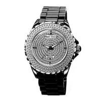 ราคา Royal Crown นาฬิกาสำหรับสตรี สายเซรามิค ประดับเพชร cz อย่างดี รุ่น 3821L-1-bl (Black ) (1184114391)