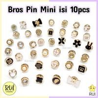 ราคา RUIC เข็มกลัดมินิ หมุด 10 ชิ้น เพชรมุกลายดอกไม้ เข็มกลัดฮิญาบ คลิปเล็ก กระดุมเสื้อผ้า (53204140398)