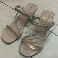 ราคา รองเท้าส้นแก้วส้นสูงแฟชั่น แบบรัดส้น (29868284979)