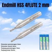 ราคา EndMill HSS AI 2mm 4flute end Mill เส้นผ่านศูนย์กลางปลายมิลล์ 2 มม. (41957673046)