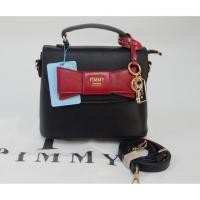 ราคา กระเป๋าหน้าโบว์ แบรนด์แท้ pimmy สีดำโบว์แดง (2301560518)