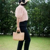 ราคา ส่งฟรี❗ กระเป๋าสาน สไตล์มินิมอล minimal กระเป๋าผักตบชวา สไตล์เกาหลี (2750853522)