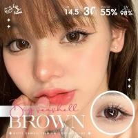 ราคา คอนแทคเลนส์ ❤️Size : L❤️รุ่น Big Seashell (Kitty kawaii) สี : Brown / Black (24136098641)