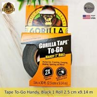 ราคา {Gorilla®} Tape To-Go Handy, Black 1 Roll 2.5 cm x 9.14 m เทปพันท่อขนาดเล็ก สีดำ (18384284706)