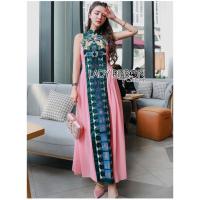 ราคา ฟรี EMS ชุดเดรสยาว งานป้าย Lady Ribbon Thailand เสื้อผ้าแฟชั่นผู้หญิง Dress Size S/M สีชมพู พร้อมส่งสวยเหมือนแบบ (1058173567)