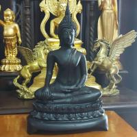 ราคา พระบูชาศิลปสุโขทัย ฐาน 3 ขา ใต้ฐานดินไทย ประทับบนบัวหงายบัวคว่ำ  เนื้อโลหะ หน้าตัก 4.5 นิ้ว สูง 8.5 นิ้ว เก่าดีค่ะ (17676916631)