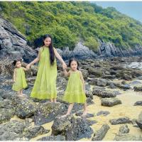 ราคา แม็กซี่เดรสชายหาดคอปกผ้าถักสุดน่ารัก ชุดเซ็ทสําหรับแม่และเด็ก ชุดเข้าเซท สําหรับแม่และลูก ภาพถ่ายจริง (ถาม2) (24027866415)