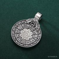 ราคา S925 ผู้ชายผู้หญิง Zodiac เงินสเตอร์ลิง Bagua รูปแบบจี้จี้ทิเบตสไตล์ Seiko อุปกรณ์เสริม Jiugong Amulet มงคล DMHZ (51251411865)