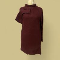 ราคา มินิเดรสไหมพรมสีแดงเลือดหมู (22840546980)