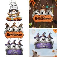 ราคา DR.BEI ฮาโลวีน Gnome ป้ายประตูไม้ Boo Gnome แขวนป้าย Rustic Happy ฮาโลวีน Ghost ป้ายสําหรับ Farmhouse ด้านหน้าประตู Porch ตกแต่งผนัง (44315417519)