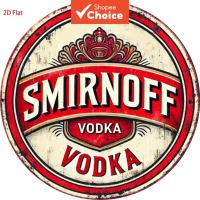 ราคา ป้ายโลหะ Vodka Smirnoff สไตล์วินเทจ - ขนาด 8 นิ้ว รอบสำหรับตกแต่งบาร์ย้อนยุค เหมาะสำหรับบ้าน ครัว สำนักงาน หรือห้องคนรักการดื่ม ง่ายต่อการแขวน งานศิลปะ 2D (42368571154)