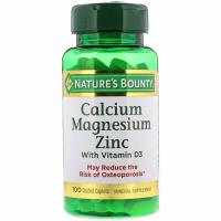 ราคา Nature's Bounty, Calcium Magnesium Zinc with Vitamin D3, 100 Coated Caplets พร้อมส่ง วันหมดอายู 01/2024 (9017190108)