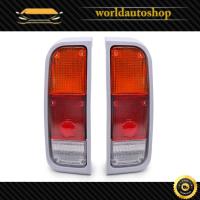 ราคา ชุด ไฟท้าย ข้างซ้าย+ขวา พร้อมหลอดไฟ + ขั้วไฟ Lh+Rh ขอบเทา 2 ชิ้น Toyota Hilux RN20 RN25 Pick UP ปี1974 - 1978 (8913864527)