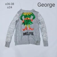 ราคา เสื้อหนาวคริสมาส แบรนด์George เสื้อหนาวมือสอง ไหมพรมมือสอง (15015312982)