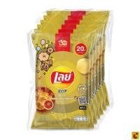 ราคา เลย์ ร็อค มันฝรั่งแท้ทอดกรอบแผ่นหยัก รสหมึกย่างฮอตชิลลี่ 48 ก. x 6 ชิ้น (46706093114)