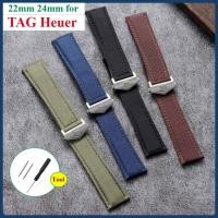 ราคา TAG HEUER สําหรับTAG Heuer Carrera สายนาฬิกา 22 มม.24 มม.ผ้าใบสายนาฬิกาหนังแท้ผ้าไนลอนสาน Cowhide สร้อยข้อมือผู้ชายผู้หญิง Watchbands เปลี่ยน (54950491054)