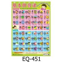ราคา ฝึกการเรียนรู้การอ่าน พยัญชนะพินอิน และ สระพินอินเบื้องต้น EQ-451 สื่อโปสเตอร์ภาพ กระดาษ หุ้มพลาสติก (9413559364)