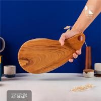 ราคา กระดานเสิร์ฟ Dekornata Runa / ที่รองแก้วไม้สัก / เขียงไม้ (28888315644)