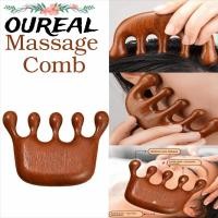 ราคา อูเรียล หวีนวดเส้นเมอริเดียน, ด้ามไม้หวีผมไม้จันทน์ป้องกันไฟฟ้าสถิตย์, หวีผ่อนคลายหนังศีรษะแบบพกพาธรรมชาติ, นวดศีรษะ (48455571517)