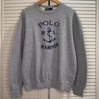 ราคา Vintage - Polo Ralph Lauren - Made in USA - เสื้อสเวตเตอร์คอกลมกราฟฟิก - Grey Heather - Size L (44351928073)