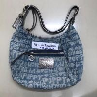 ราคา coach 16991 Poppy Denim bag มือสอง (25679183128)