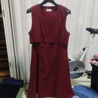 ราคา เดรสแขนกุดสีแดงเลือดนก (43850589688)