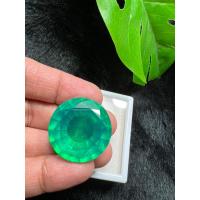 ราคา Lab emerald green 26 mm weight 55 carats 1 pieces พลอย columbia โคลัมเบีย Green LAB Emerald (18288987995)