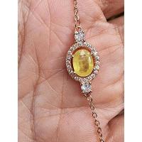 ราคา สร้อยข้อมือบุษราคัมเงินแท้ (13218759096)