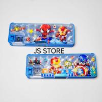 ราคา กล่องดินสอแม่เหล็ก 2 ด้านพร้อมตัวละคร Avengers Captain America Spiderman (40402277673)