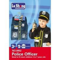 ราคา Le sheng Police Officer Costume ชุดอาชีพในฝัน เป็นฟรีไซส์ 3 - 8 ขวบ ในเซ็ทมี เสื้อ กุญแจมือ หมวก นกหวีด วอล์คกี้ทอล์คกี้ (4523405328)