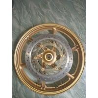 ราคา ล้อแม็กหน้า ฮอนด้า NSR150 โปรอาม พร้อมจานเบรค ถอดแท้ ทำสีทอง สวยๆ เอาไปแปลงล้อใส่โซนิค LS โนวา เวฟ ได้ (41708174828)