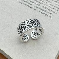 ราคา 925 Sterling Silver Vintage Seiko Hollow Cross Flower Open Ring (58105923158)