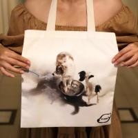 ราคา กระเป๋าผ้าแคนวาส Toop2 ลายพิมพ์ภาพเขียนน้องหมาพันธ์ุบางแก้ว (20889682420)