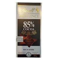 ราคา Lindt Excellence Dark 85% Cocoa Rich Dark Chocolate 100 g.ลินด์ เอ็กซ์เซลเลนซ์ ดาร์ก 85% โกโก้ ดาร์กช็อคโกแลต สูตรโกโก้ (3556371363)