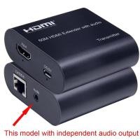 ราคา 60M HDMI Extender Over Cat6 / Cat5e Rj45 Ethernet Cable Audio Video Transmitter Receiver Converter สําหรับ PS4 แล็ปท็อป PC TV Monitor (41678514976)