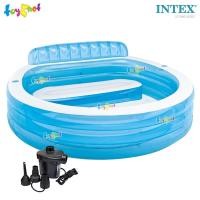ราคา Intex สระน้ำเป่าลม ทรงกลม แฟมิลี่เล้าน์จ (2.24x2.16x0.76 ม.) รุ่น 57190 + ที่สูบลมไฟฟ้า ควิ๊ก-ฟิวล์ (2254115779)