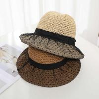 ราคา หมวกฟางปีกกว้างสไตล์ญี่ปุ่น ออกแบบเหมือนชาแนล หมวกกันแดดพับได้สำหรับเที่ยวทะเล (42027904437)