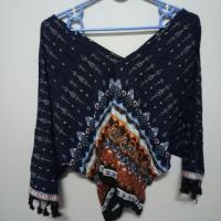 ราคา เสื้อโบฮีเมียน มือสอง สีน้ำเงิน (6946316712)