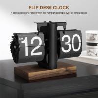 ราคา ⭐️โกดังในพื้นที่+COD⭐ Yusat Retro Flip Clock - Flip Clock นาฬิกาตั้งโต๊ะวินเทจหมุนอัตโนมัติแบบดิจิตอล, นาฬิกาตั้งโต๊ะแบบกลไกแบบใช้แบตเตอรี่, สีดํา - เหมาะสําหรับบ้าน, (44377330508)